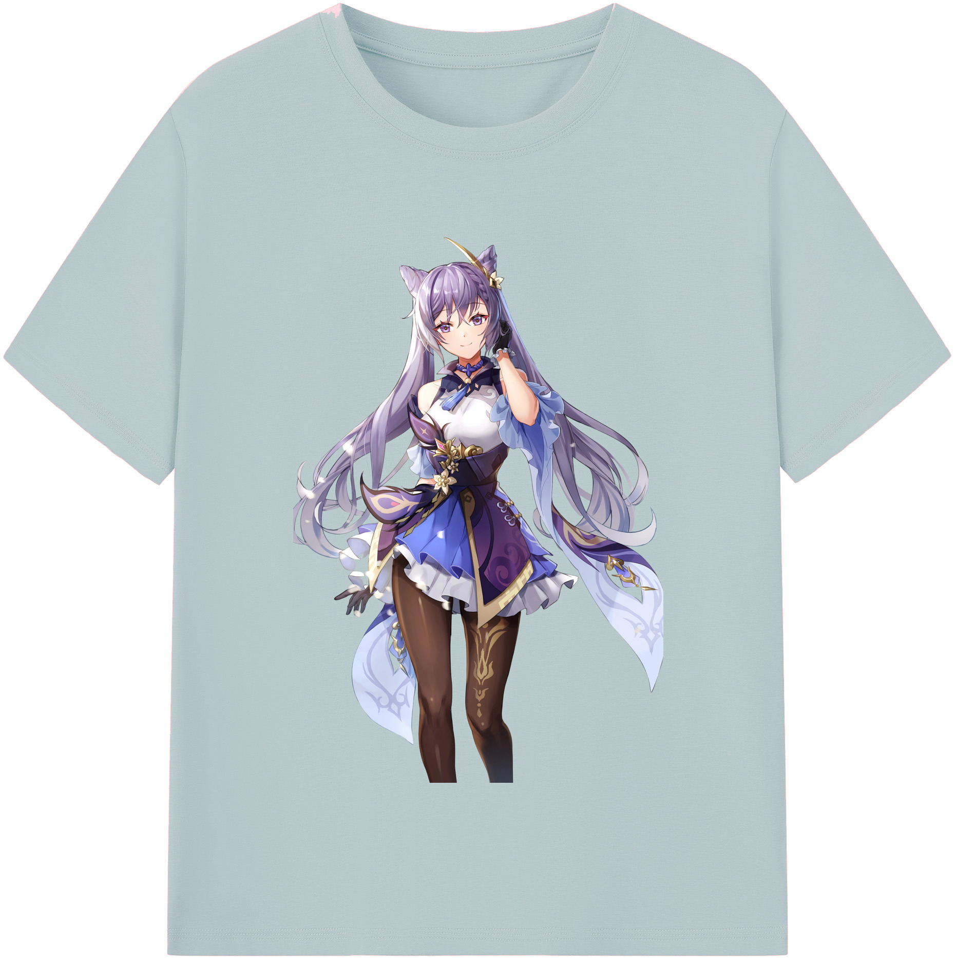 げんし神 刻晴 こくせい genshin Kokusei 綿100％半袖Tシャツ（フロントプリント）